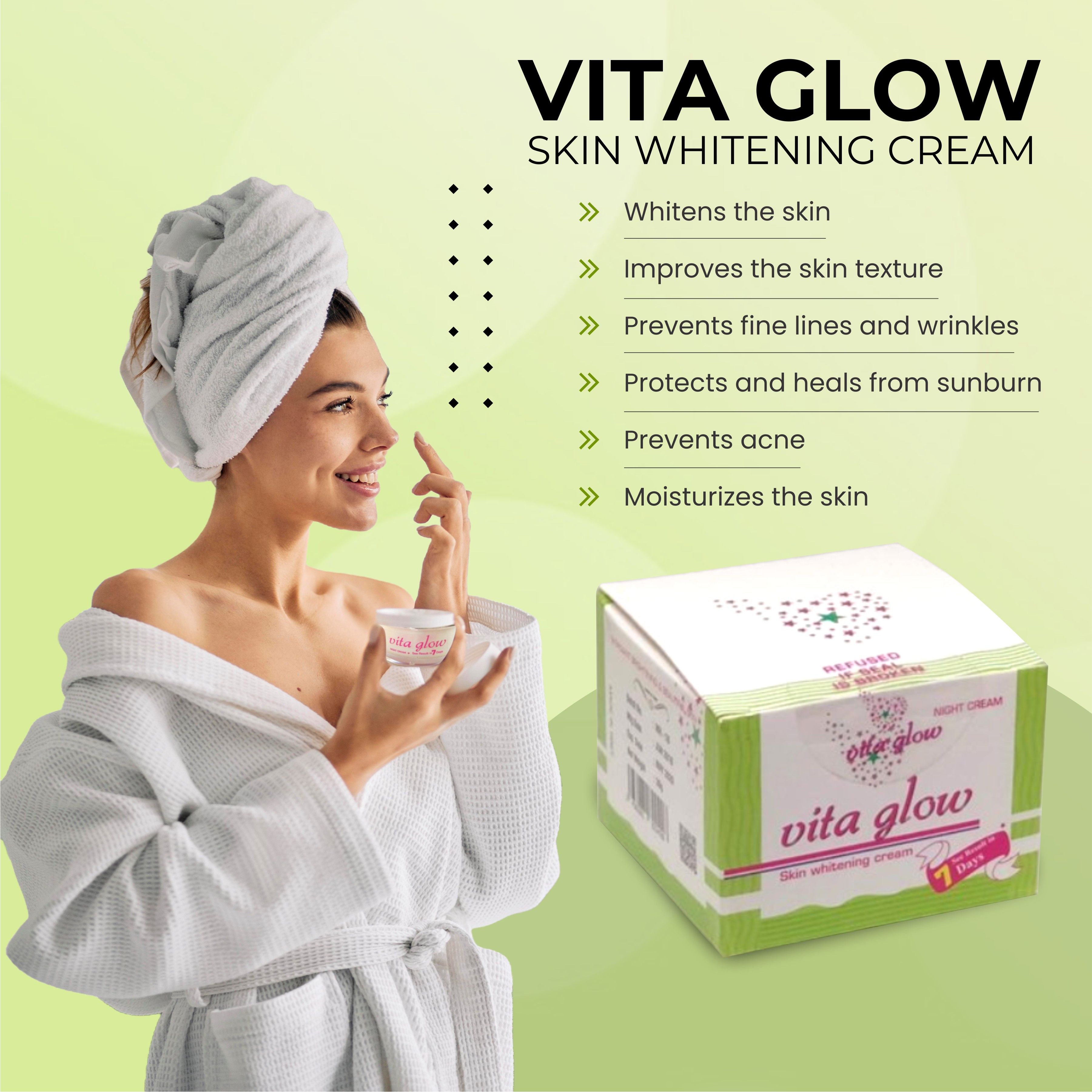 Vita Glow Night Cream for Skin Whitening 30 gm