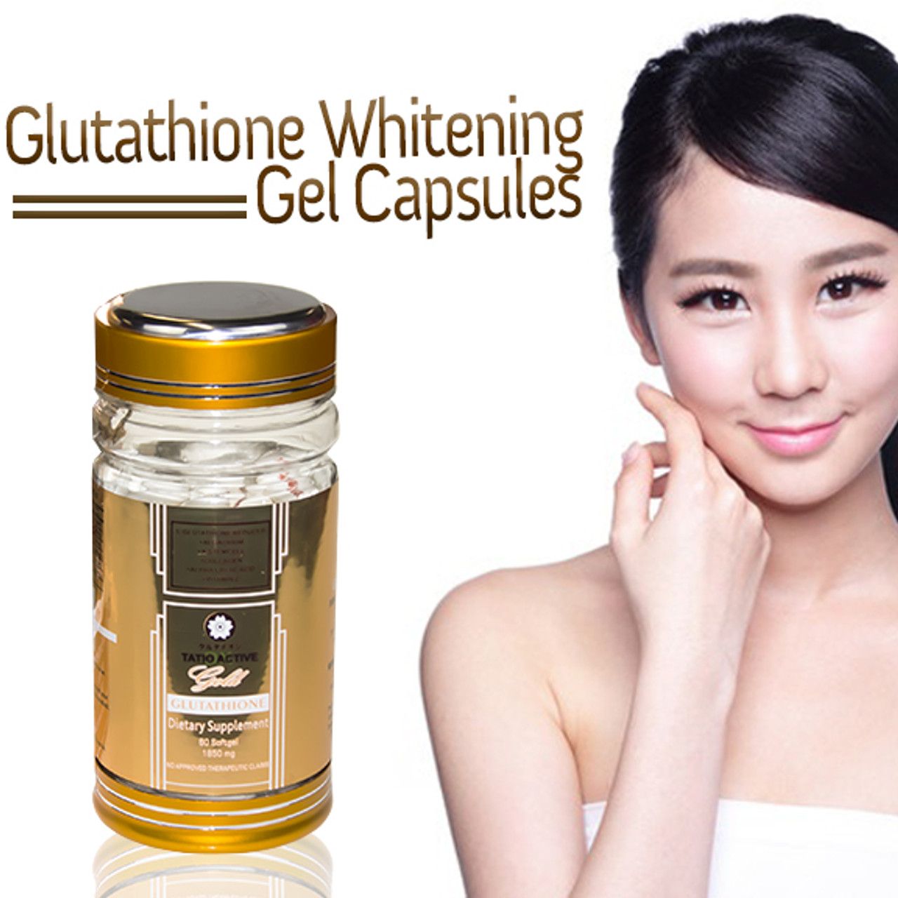 Tatio active gold 1850mg 60 skin whitening  Softgel