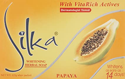 Silka Papaya Skin Whitening Soap 135 gm