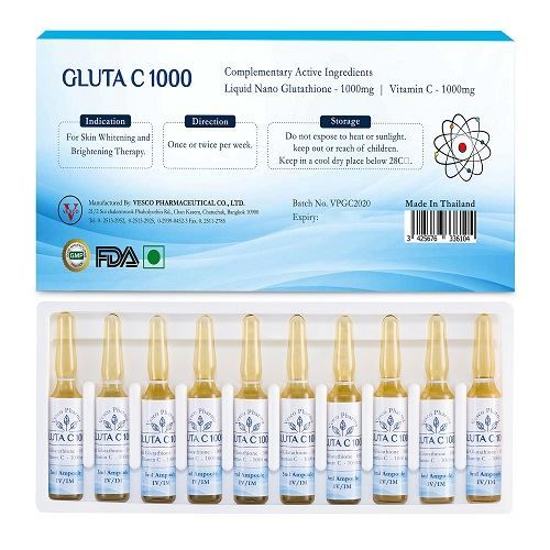 Vesco Pharma Gluta C 1000 Glutathione Skin Whitening Injection