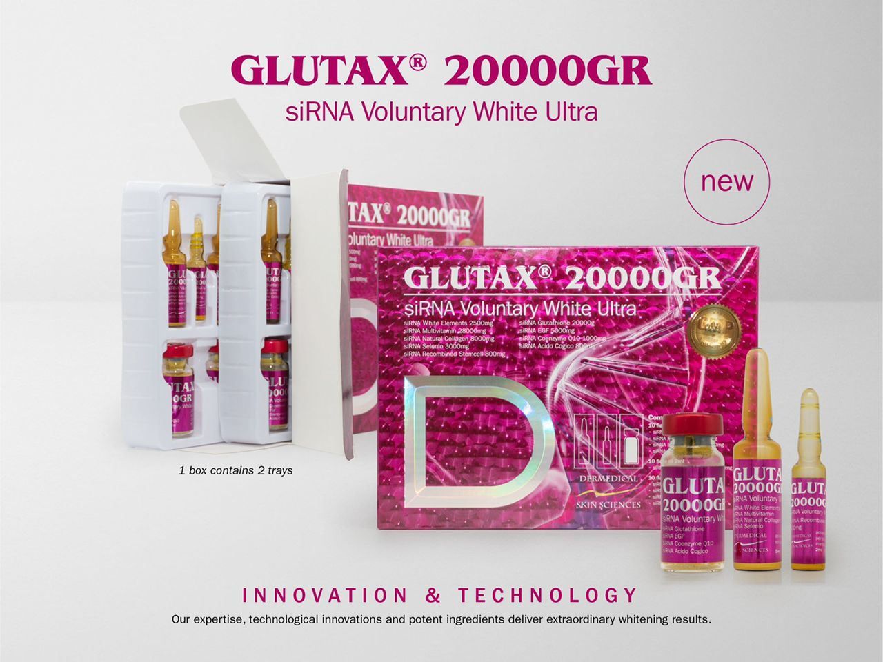 glutathione 20000gs GLUTAX 20000GR siRNA skin whitening Glutathione Injections