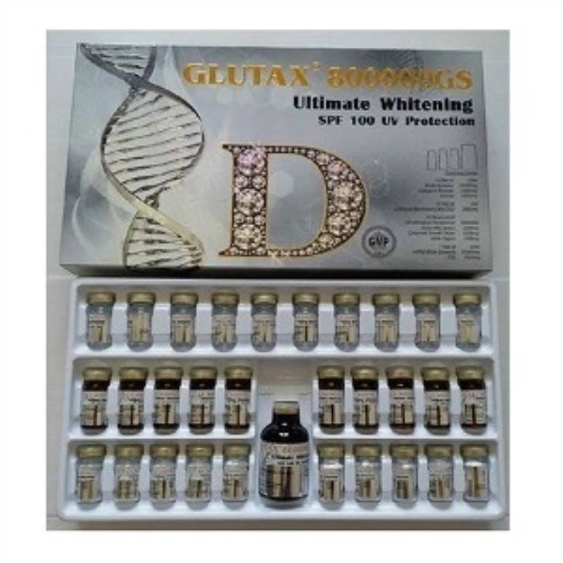 Glutax 800000GS Ultimate Whitening SPF 100 UV Protection 10 Sessions Injection