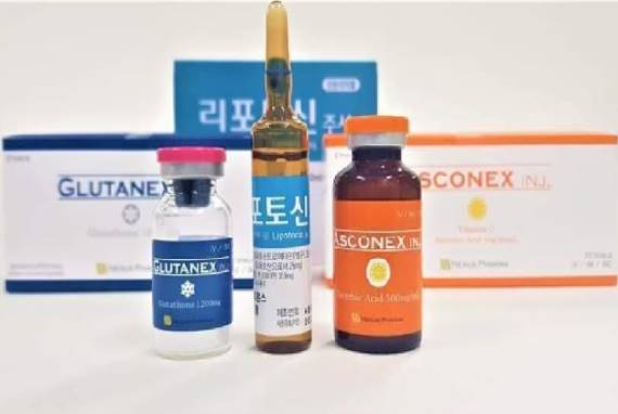 Glutanex Drip Set 1200mg Glutathione Lipoticin 300mg Asconex 10g Vitamin C Injection