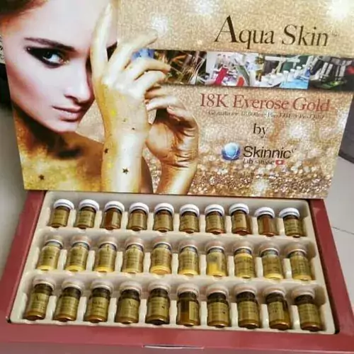 Aqua Skin 18K Everose Gold Glutathione Skin Whitening 10 Sessions