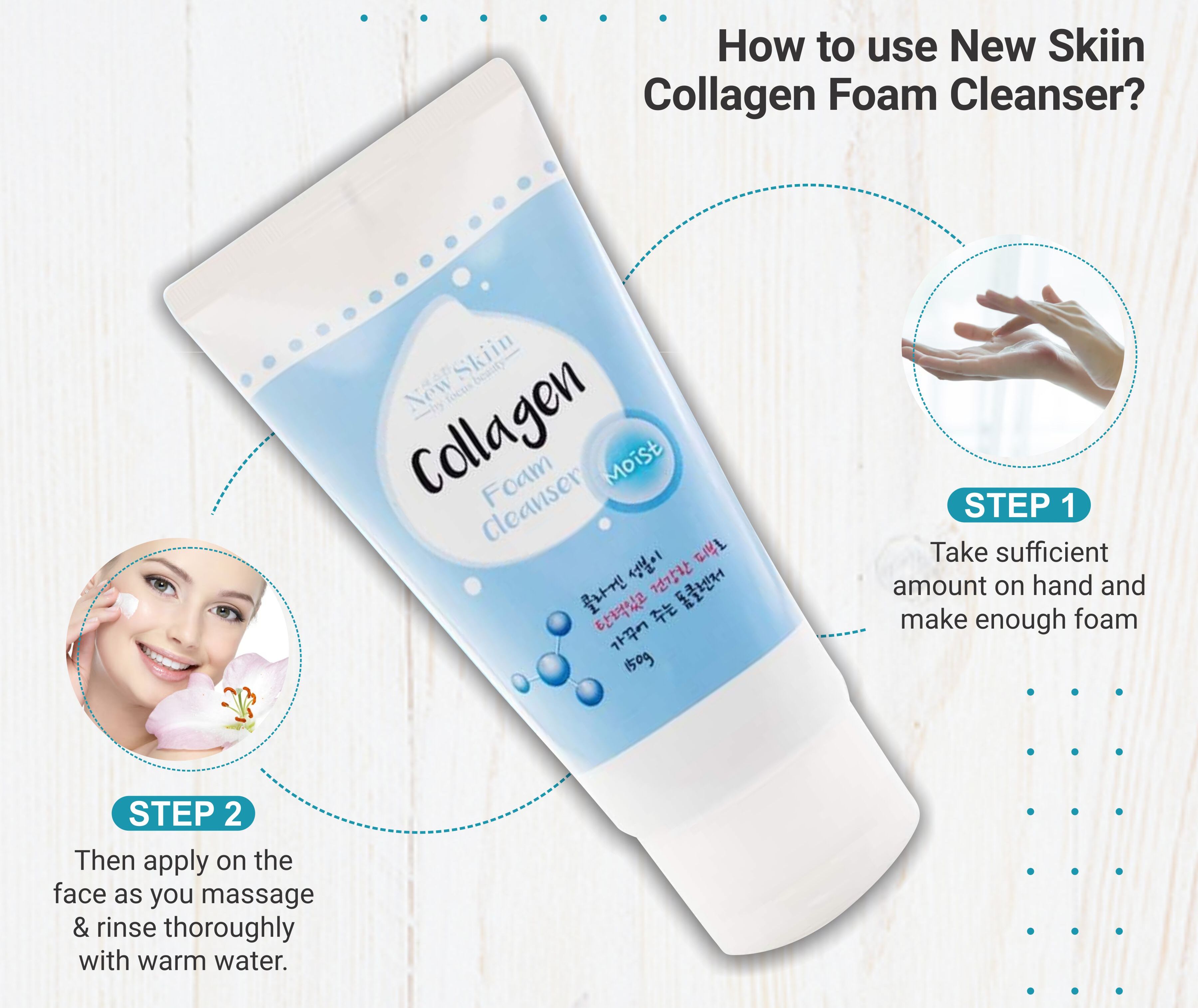 New Skiin Collagen Foam Cleanser