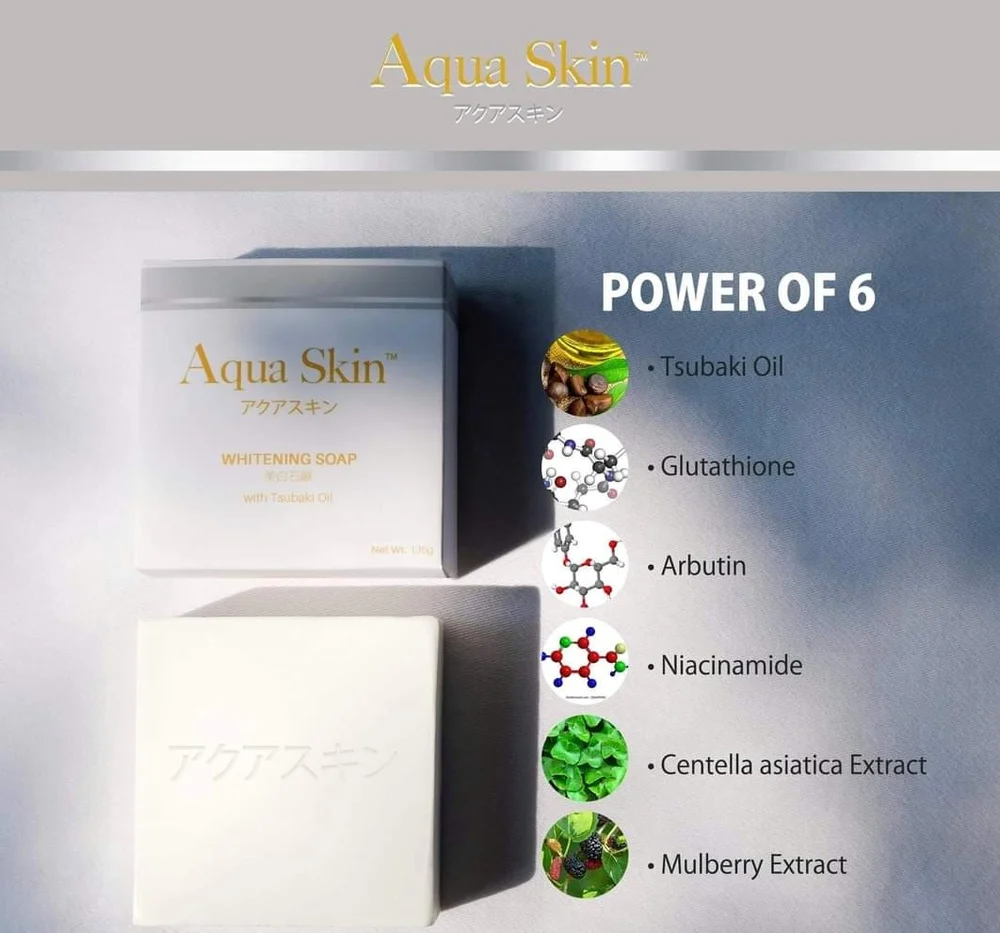 Aqua skin whitening soap