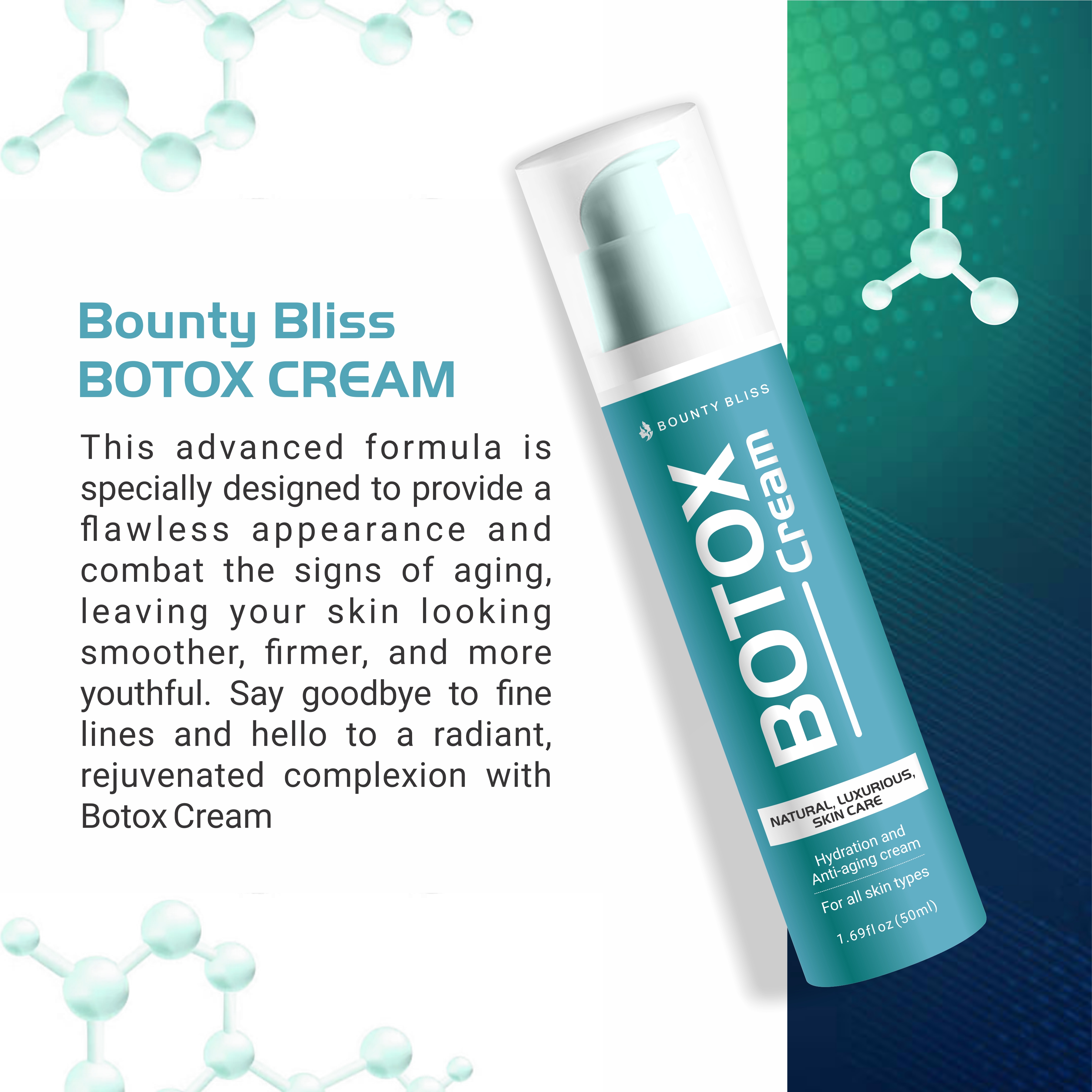 Bounty Bliss Botox Cream with Botulinum Collagen & Brightening Day & Night Cream