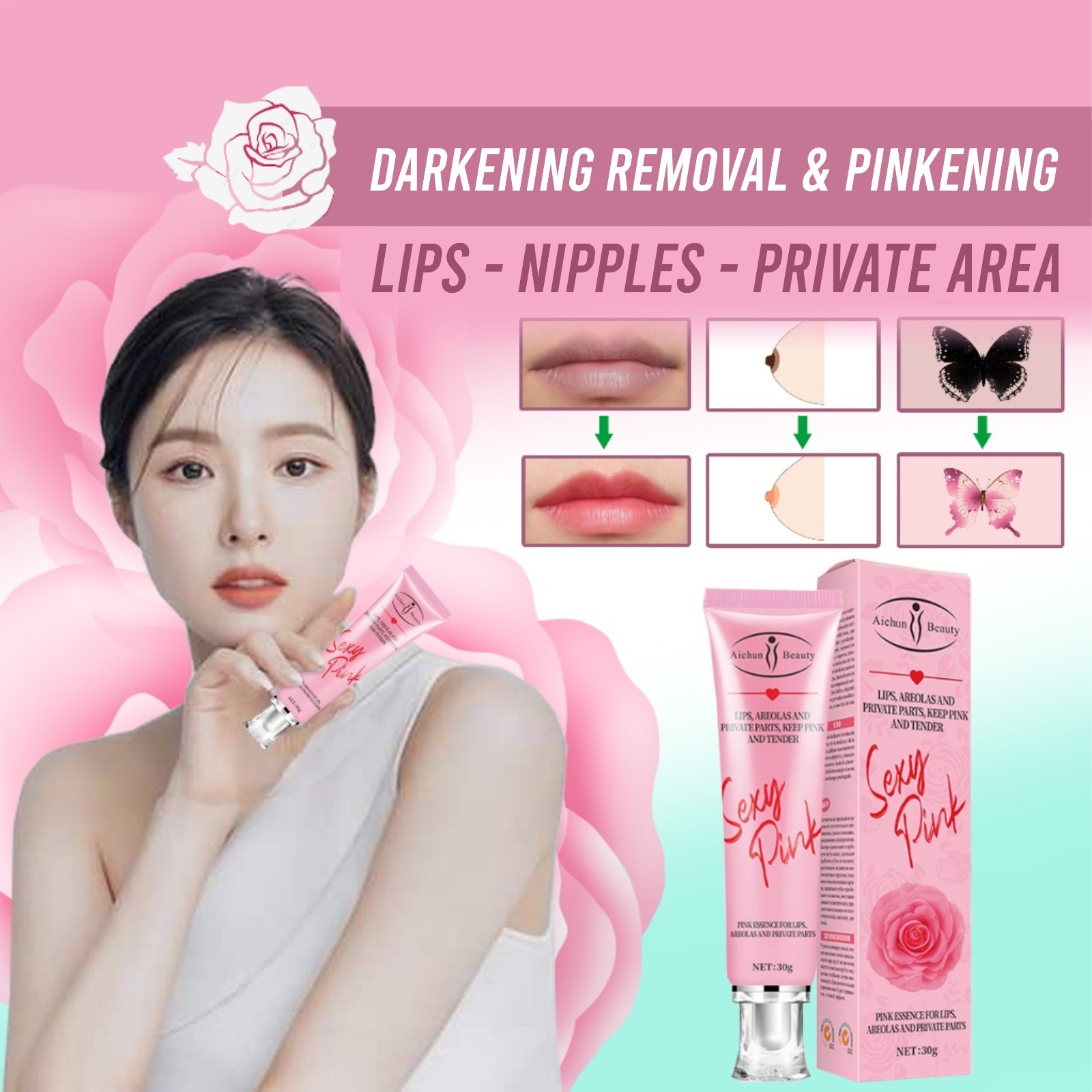 Aichun Sexy Pink Intimate Areola Lips Private Part Serum