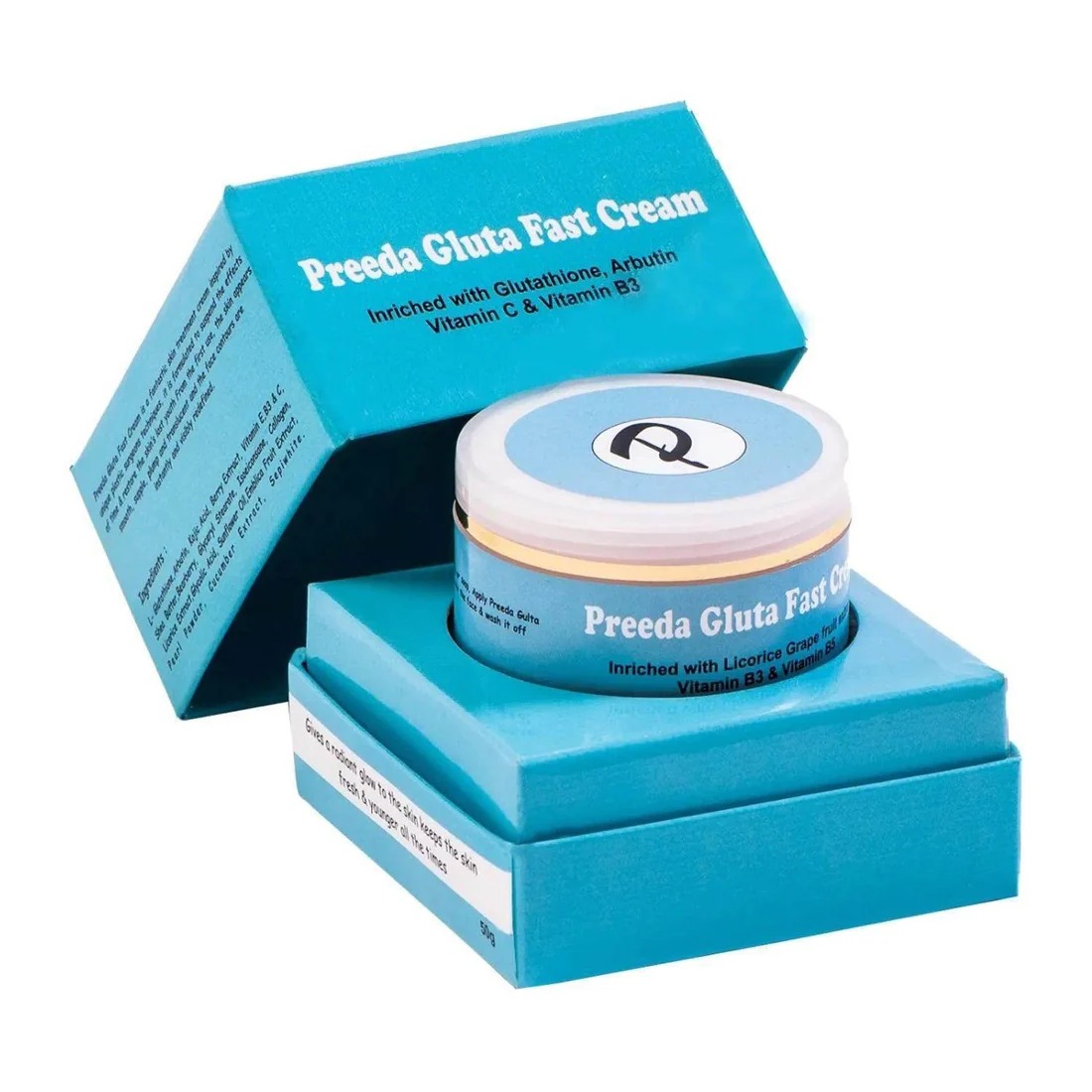 Preeda Gluta Fast Skin Whitening Cream, Brightening and Lightening Cream