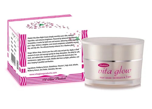 Pinkish Vita Glow Skin Whitening Cream 30g,