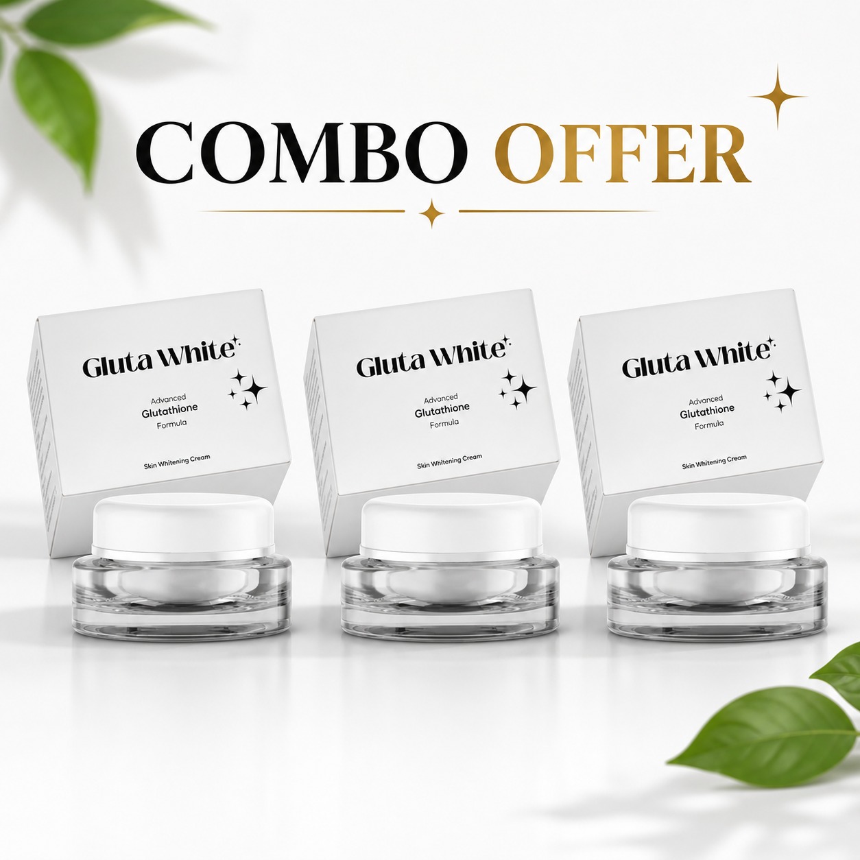 Gluta White Night Cream Brightening Original 3 Combo with Security Seal & Code